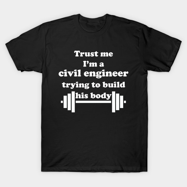 engineer body builder T-Shirt by martian